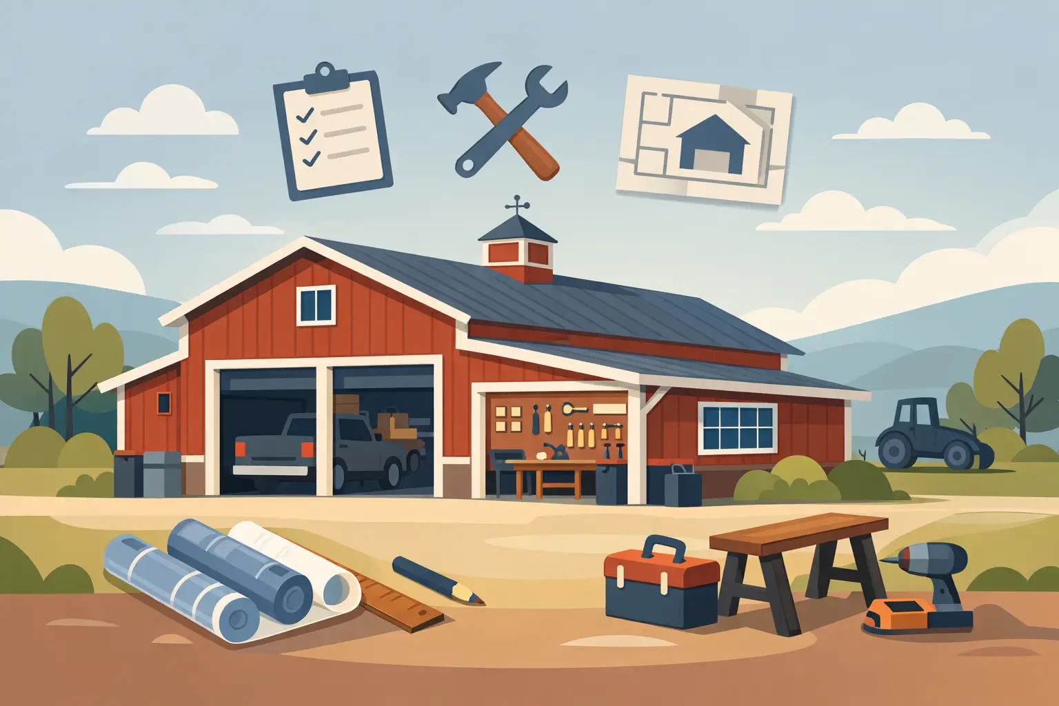 Pole Barn Garage With Workshop: What to Plan