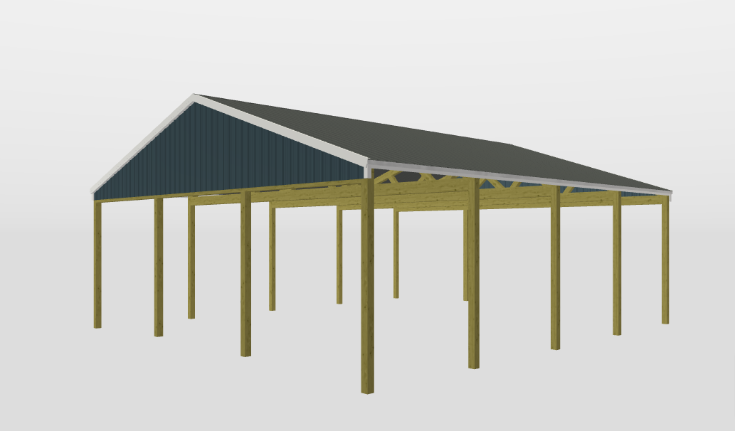 how to build a pole barn style rv shelter